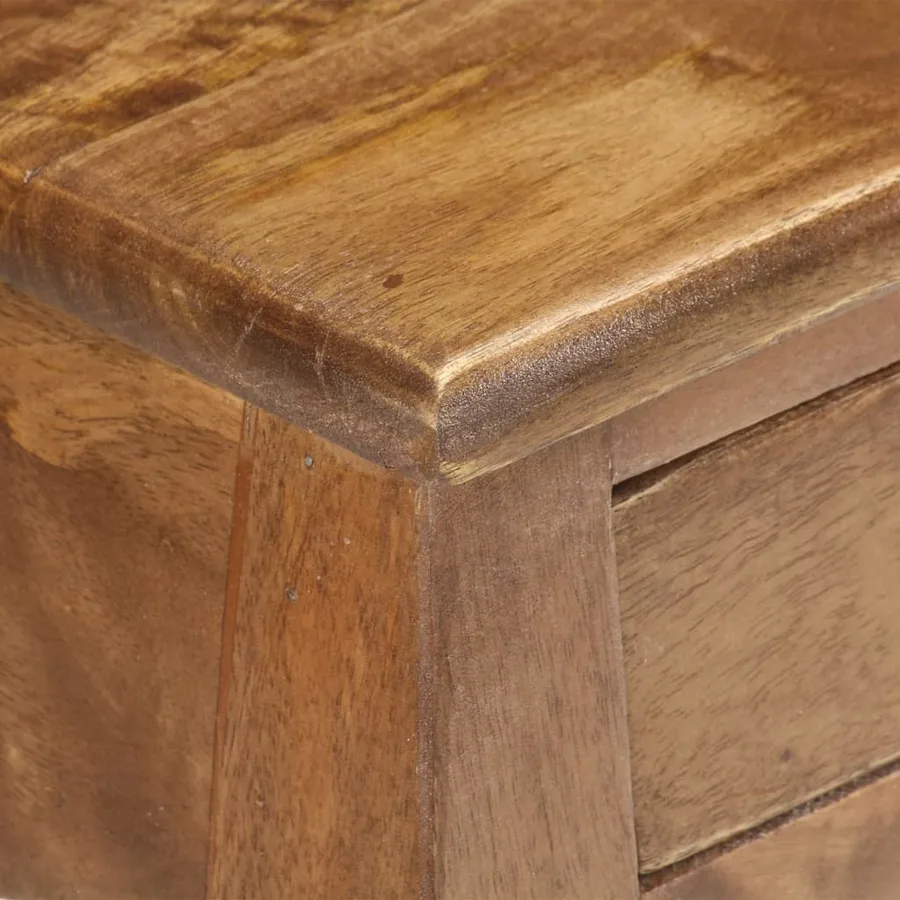 Table de chevet 28x28x46 cm Bois de manguier massif - 6