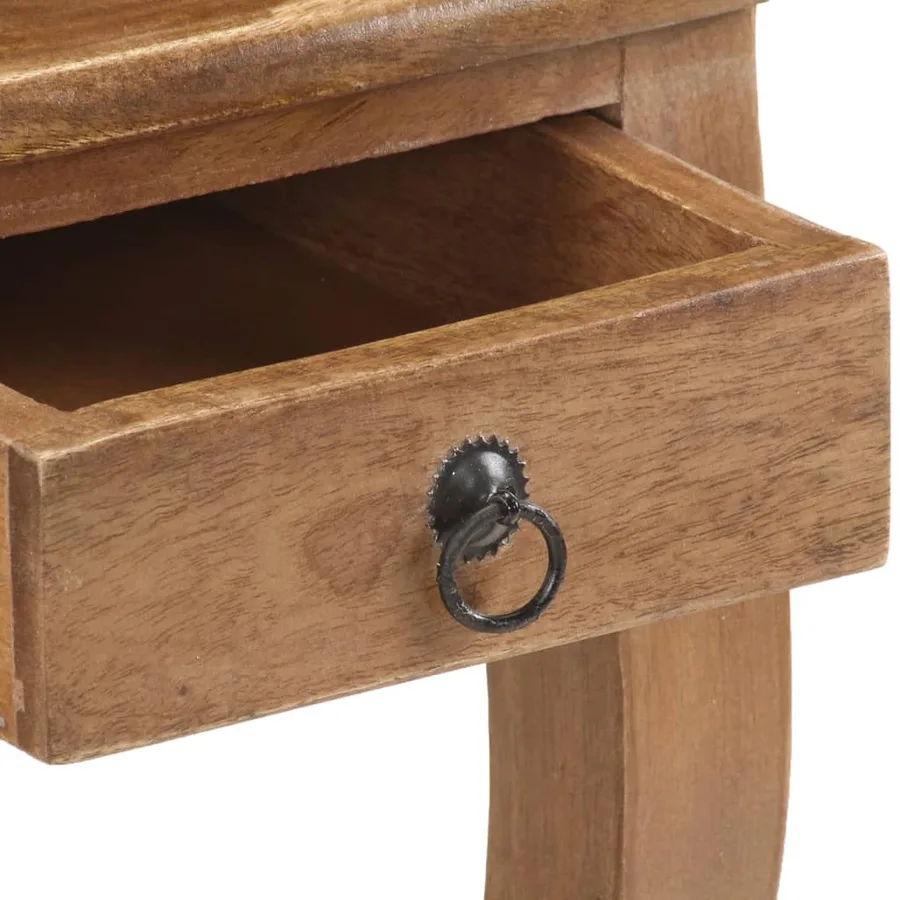 Table de chevet 28x28x46 cm Bois de manguier massif - 7