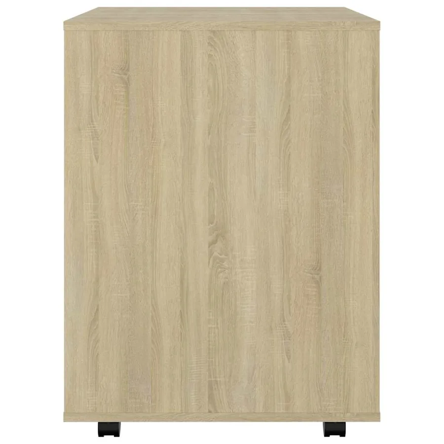 Armoire à roulettes Chêne Sonoma 60x53x72 cm Bois d'ingénierie - 6
