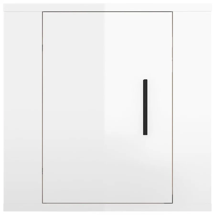 Meuble TV mural Blanc brillant 40x34,5x40 cm - 4