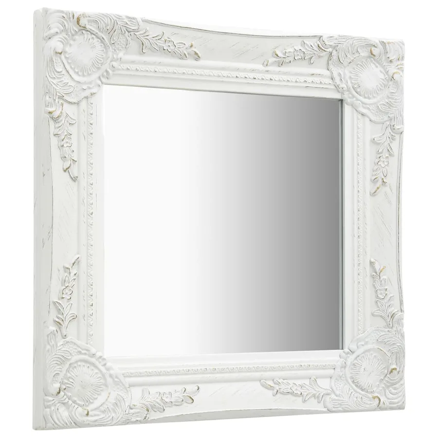 Miroir mural style baroque 40x40 cm Blanc - 2
