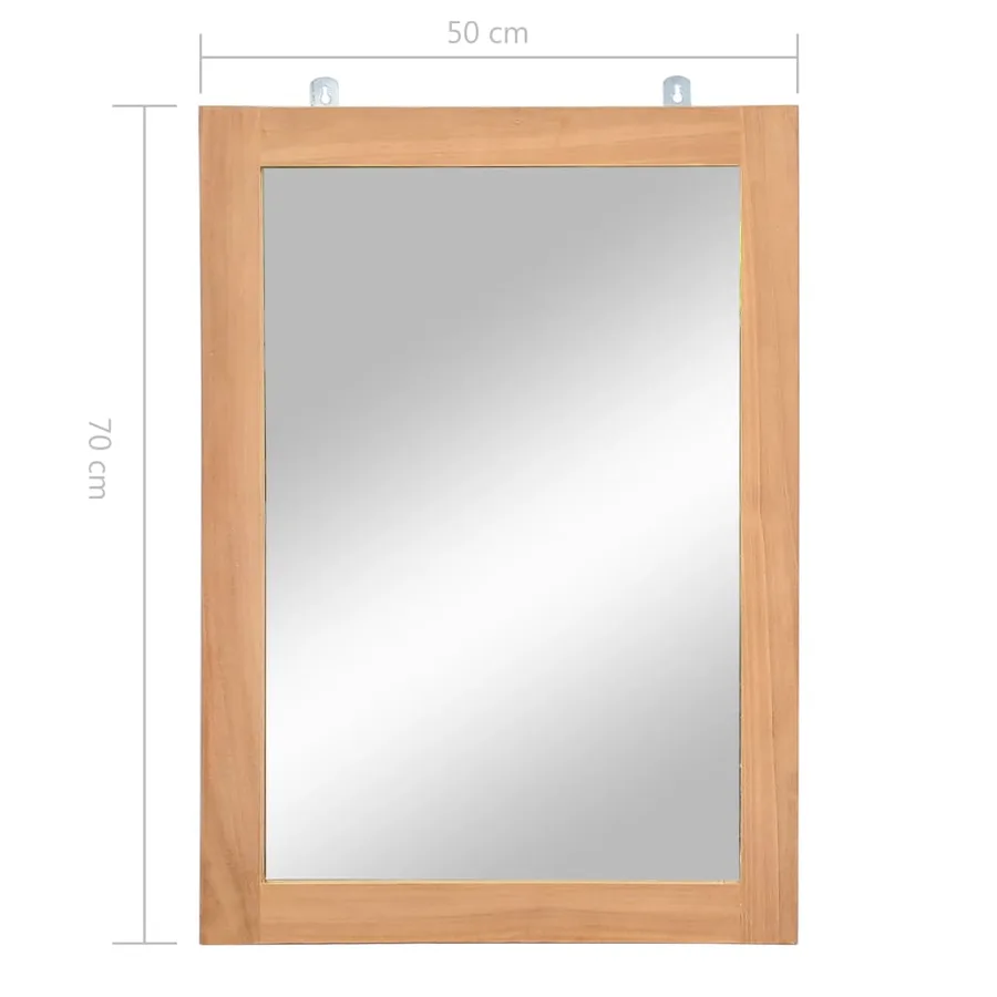Miroir mural Teck massif 50 x 70 cm - 6