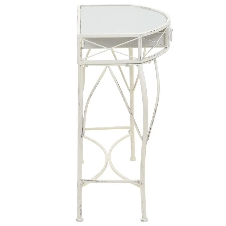 Table d'appoint Style français Métal 82 x 39 x 76 cm Blanc - 3