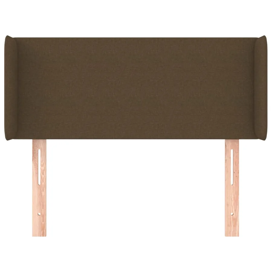 Tête de lit avec oreilles Marron Foncé 103x16x78/88 cm Tissu - 3