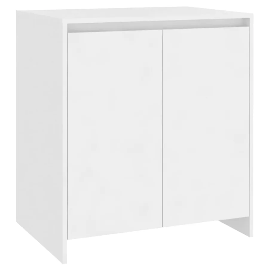 Buffets 2 pcs Blanc Bois d'ingénierie - 4