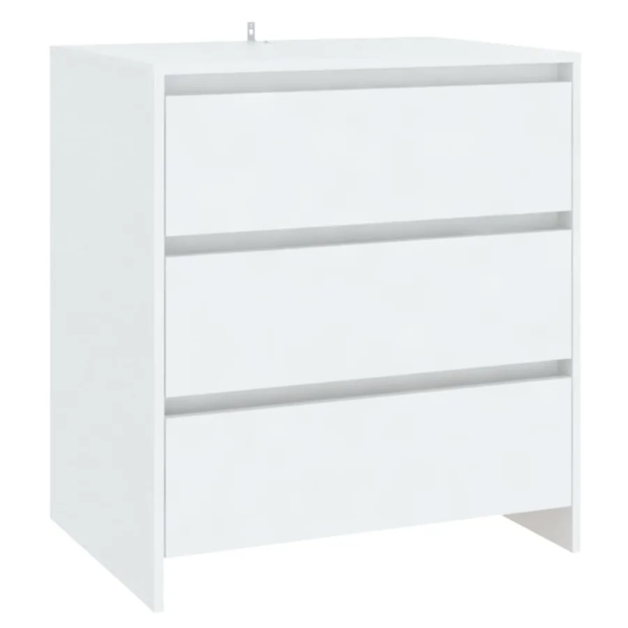 Buffets 2 pcs Blanc Bois d'ingénierie - 5