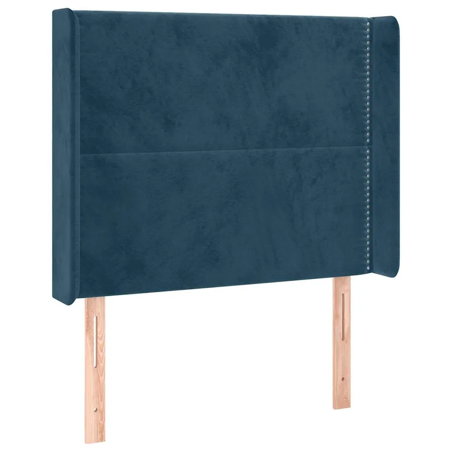 Tête de lit à LED Bleu foncé 103x16x118/128 cm Velours - 3