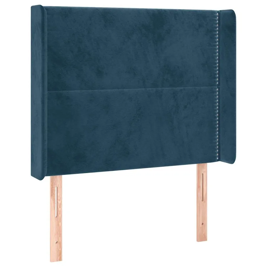 Sommier à lattes de lit matelas et LED Bleu foncé 100x200 cm - 7