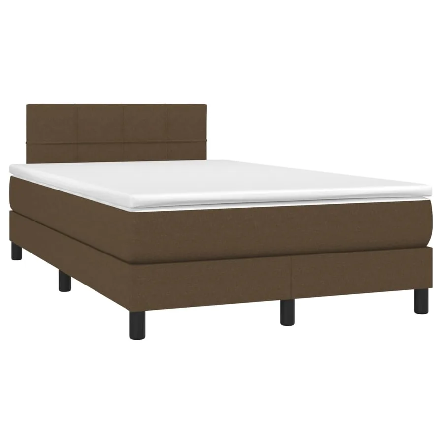 Sommier à lattes de lit avec matelas Marron foncé 120x200 cm - 3