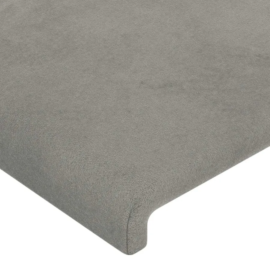 Têtes de lit Gris clair 144x5x78/88 cm Velours - 4