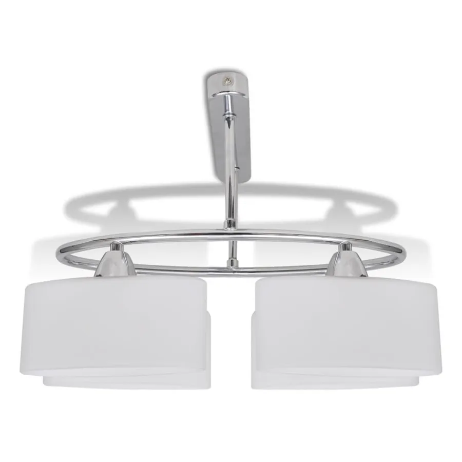 Plafonnier avec abat-jour en verre pour 4 ampoules E14 - 3