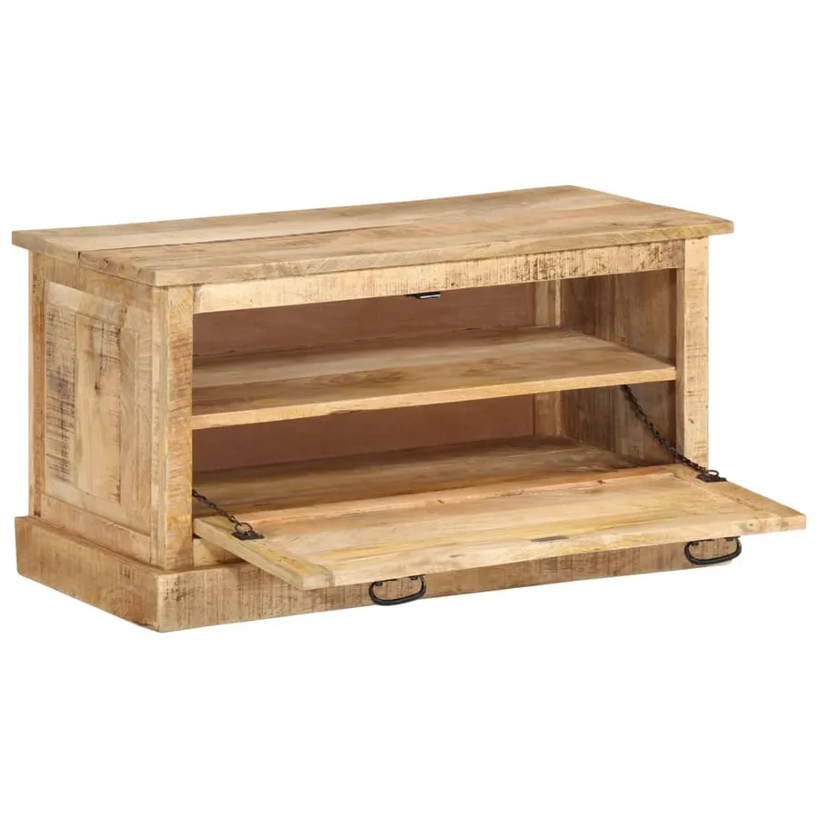 Banc de rangement de chaussures 85x40x45 cm Bois de manguier - 4