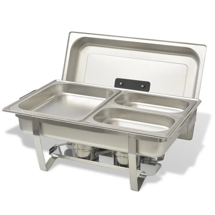 Ensemble de chauffe-plats 3 pcs Acier inoxydable - 6