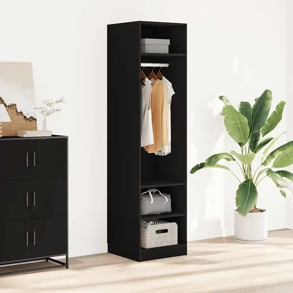Garde-robe Noir 50x50x200 cm Bois d'ingénierie