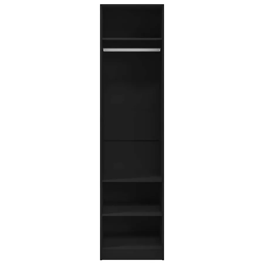 Garde-robe Noir 50x50x200 cm Bois d'ingénierie - 4