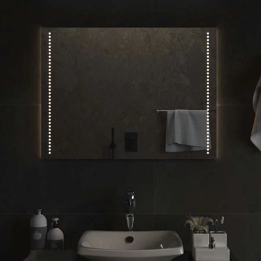 Miroir de salle de bain à LED 80x60 cm