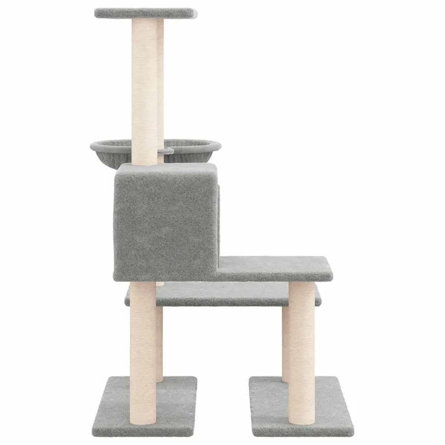 Arbre à chat avec griffoirs en sisal Gris clair 94,5 cm - 4