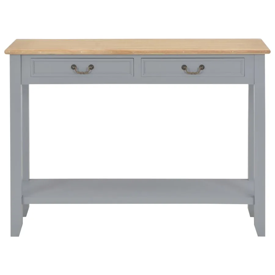 Table console Gris 110x35x80 cm Bois - 3