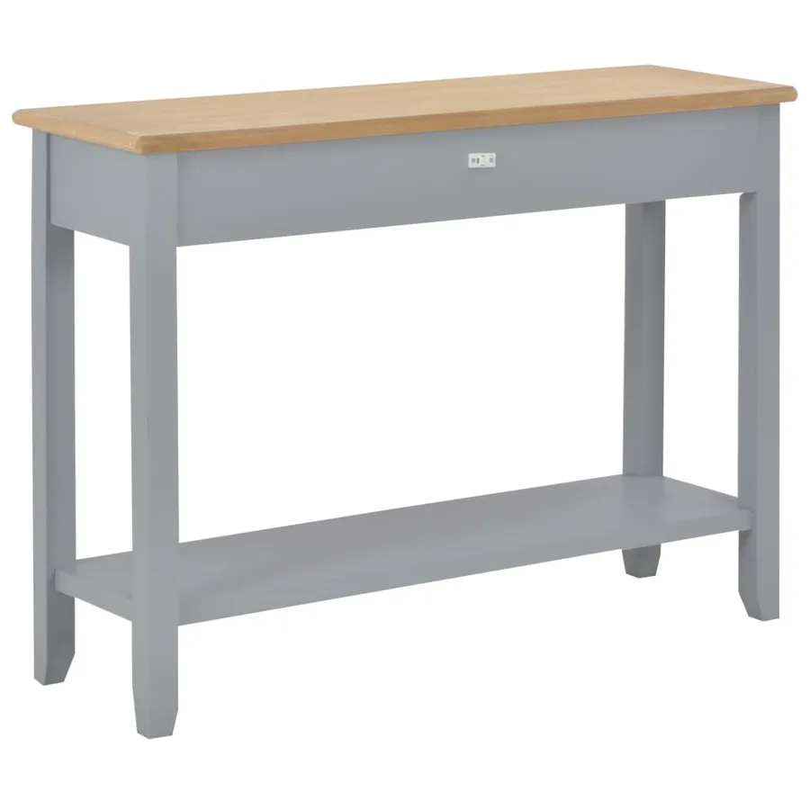 Table console Gris 110x35x80 cm Bois - 4