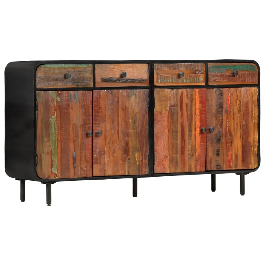 Buffet Bois de récupération solide 140x35x76 cm - 11