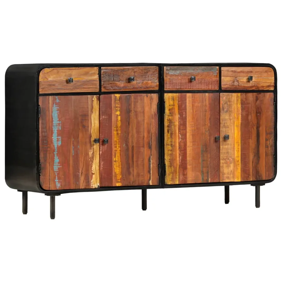 Buffet Bois de récupération solide 140x35x76 cm - 13