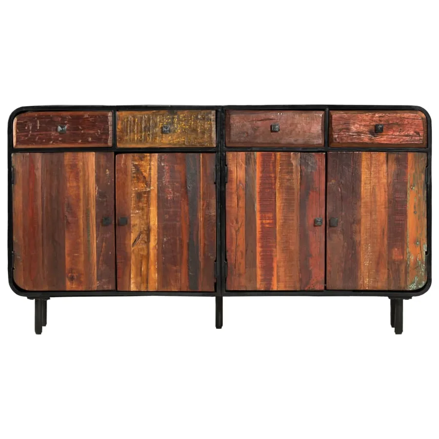 Buffet Bois de récupération solide 140x35x76 cm - 4