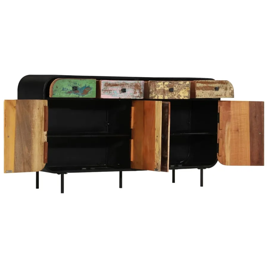Buffet Bois de récupération solide 140x35x76 cm - 5