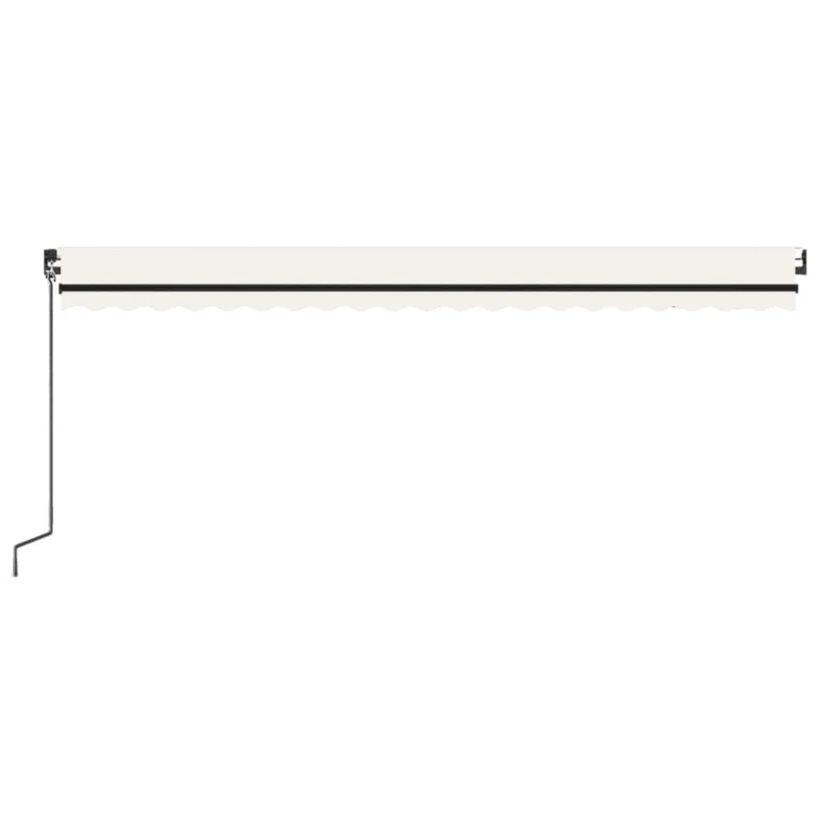 Auvent automatique avec capteur de vent et LED 500x300 cm Crème - 4