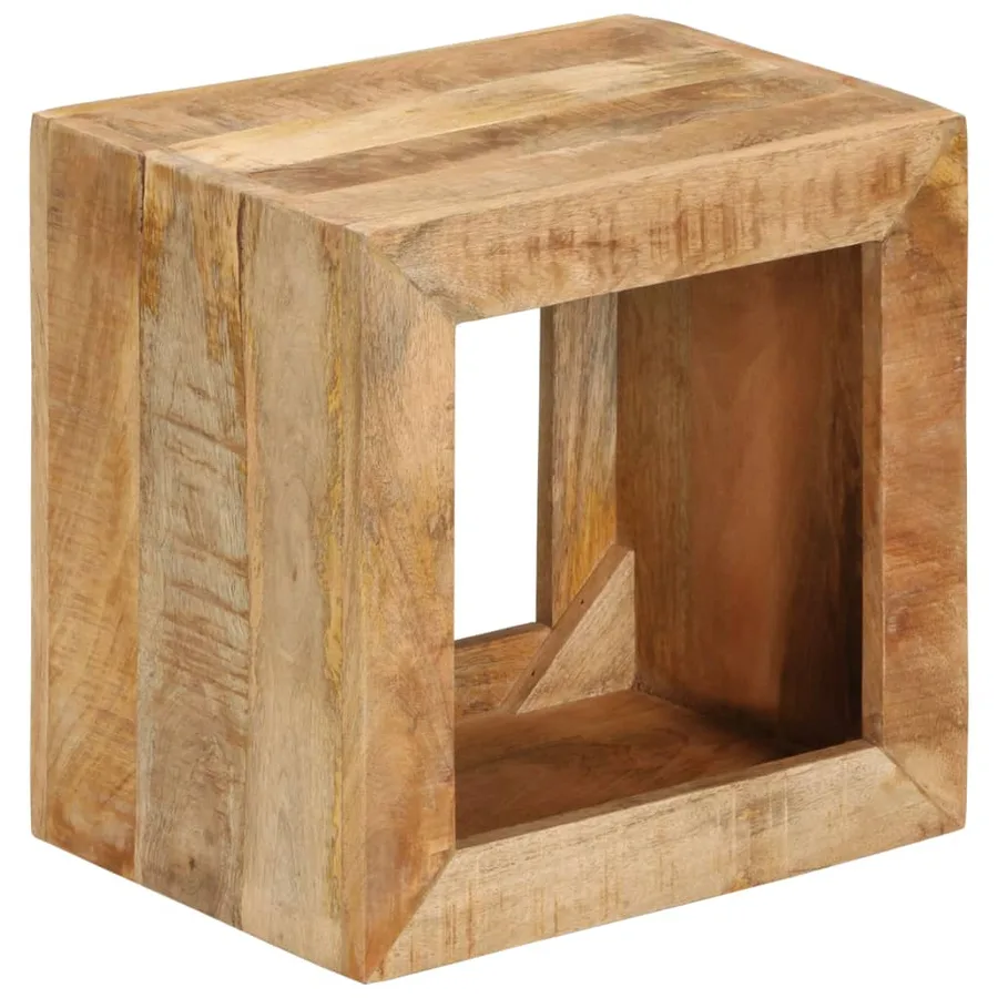Tabouret 40x30x40 cm Bois de manguier solide - 11