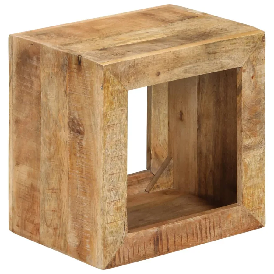 Tabouret 40x30x40 cm Bois de manguier solide - 9
