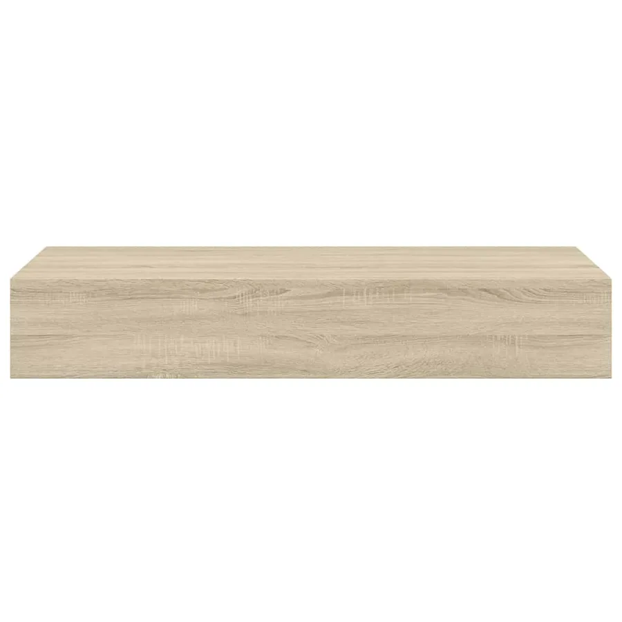 Étagères à tiroirs murales 2 pcs chêne 60x23,5x10 cm MDF - 7