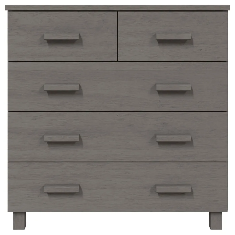 Buffet HAMAR Gris clair 79x40x80 cm Bois massif de pin - 3