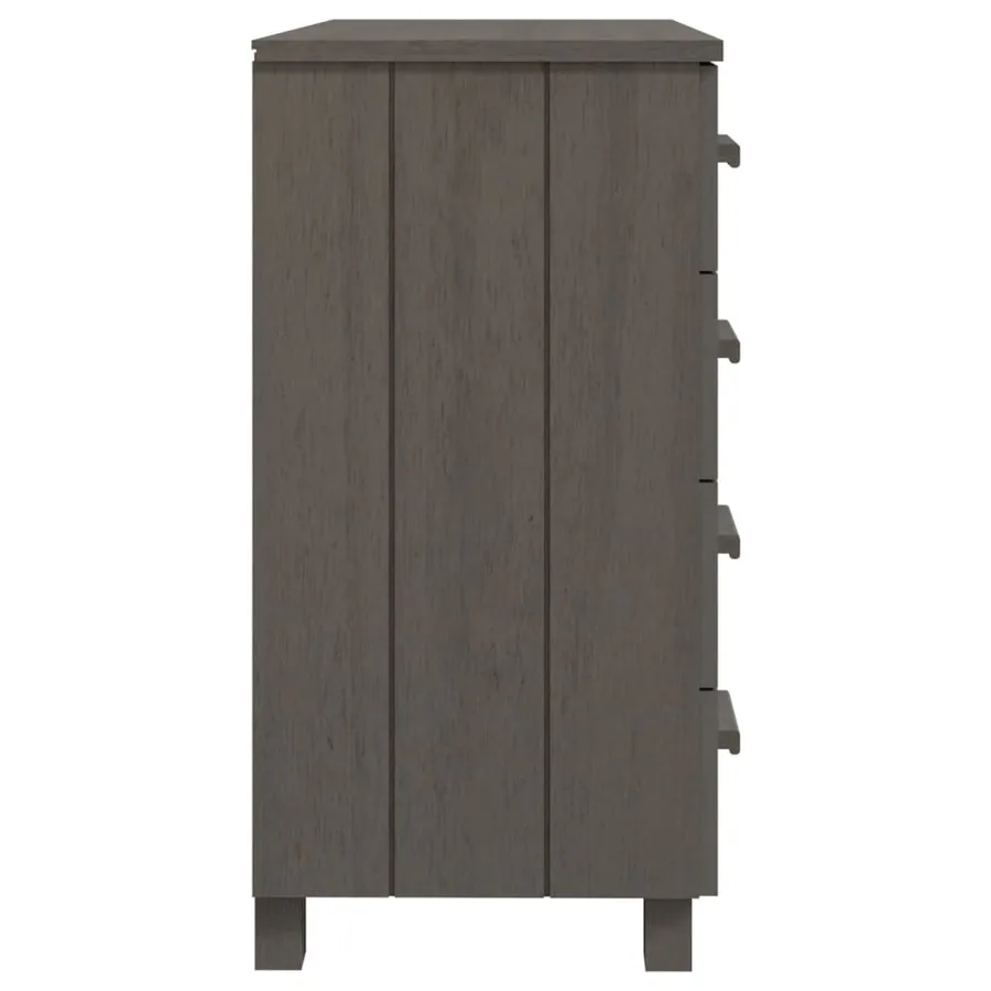 Buffet HAMAR Gris clair 79x40x80 cm Bois massif de pin - 4