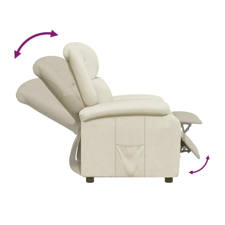 Fauteuil inclinable Blanc Similicuir - 6