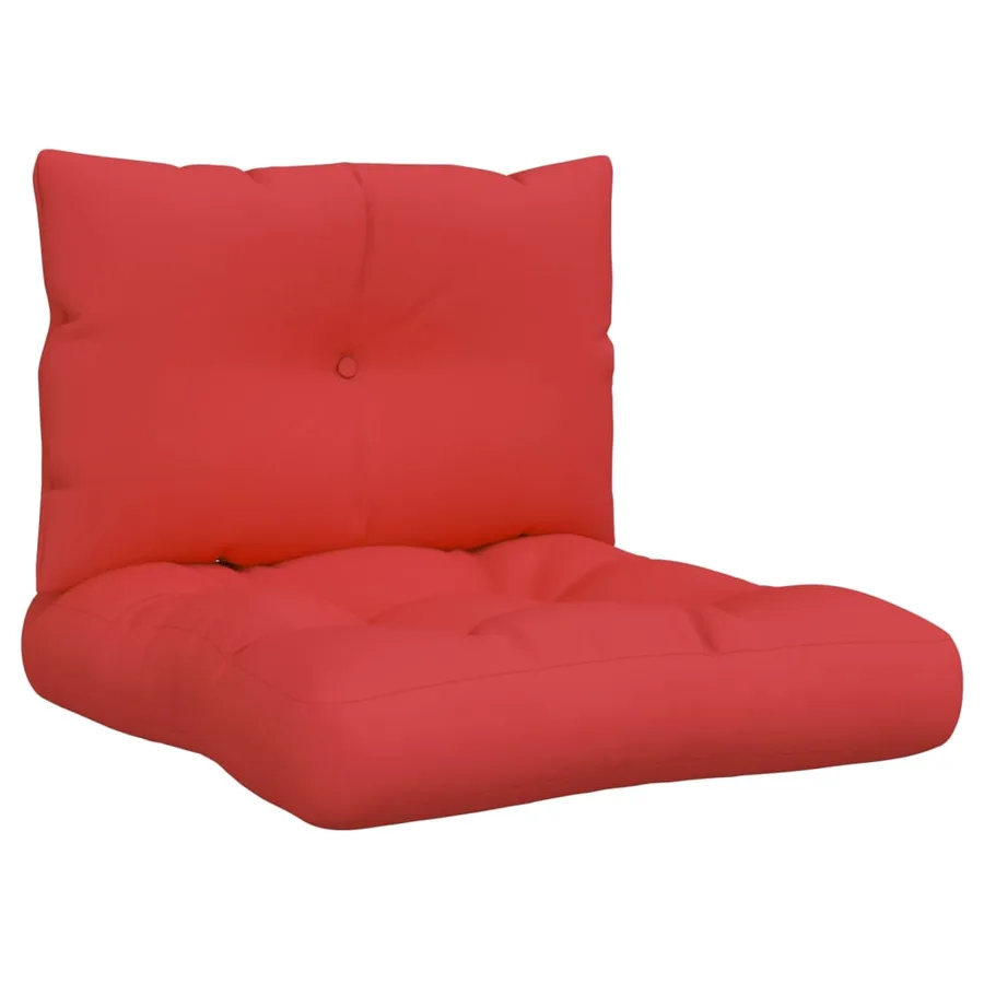Coussins de palette lot de 2 rouge tissu - 2