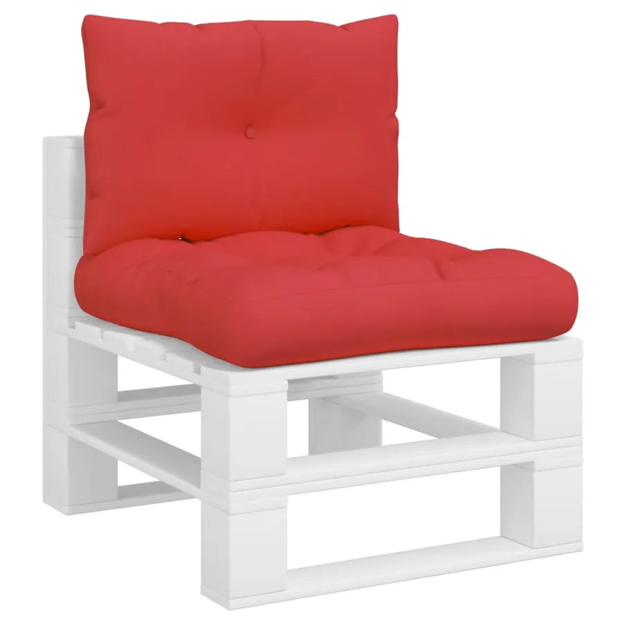 Coussins de palette lot de 2 rouge tissu - 3