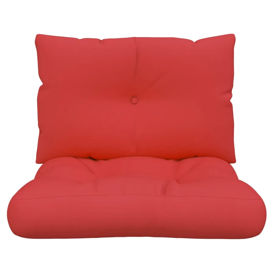 Coussins de palette lot de 2 rouge tissu - 5