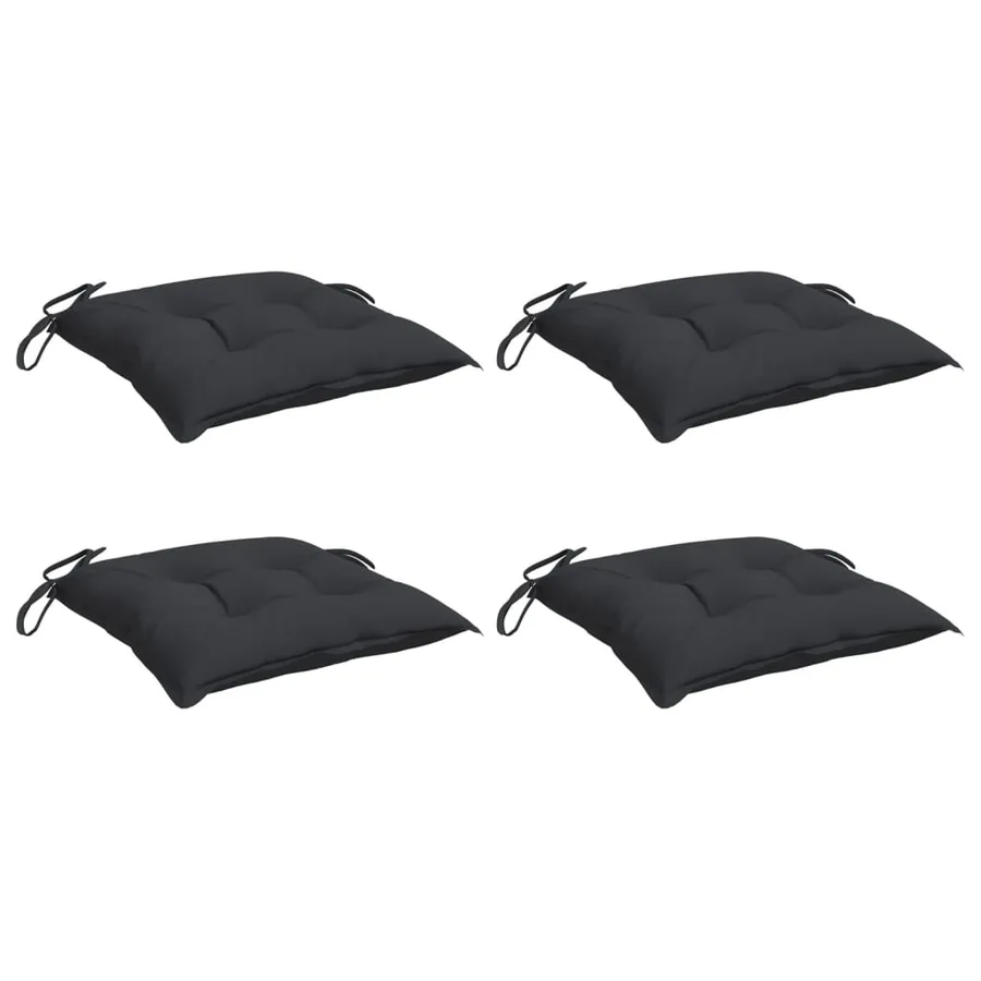 Coussins de palette lot de 4 noir 50x50x7 cm tissu oxford - 3