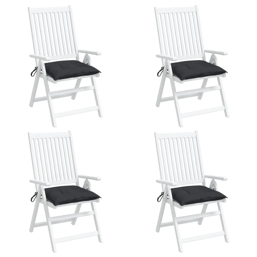 Coussins de palette lot de 4 noir 50x50x7 cm tissu oxford - 4