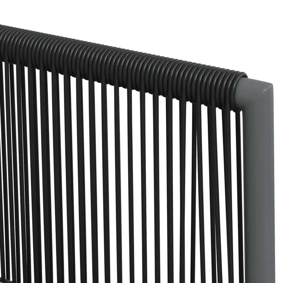 Chaises de jardin et coussins lot de 2 noir 54x60,5x83,5 cm - 7