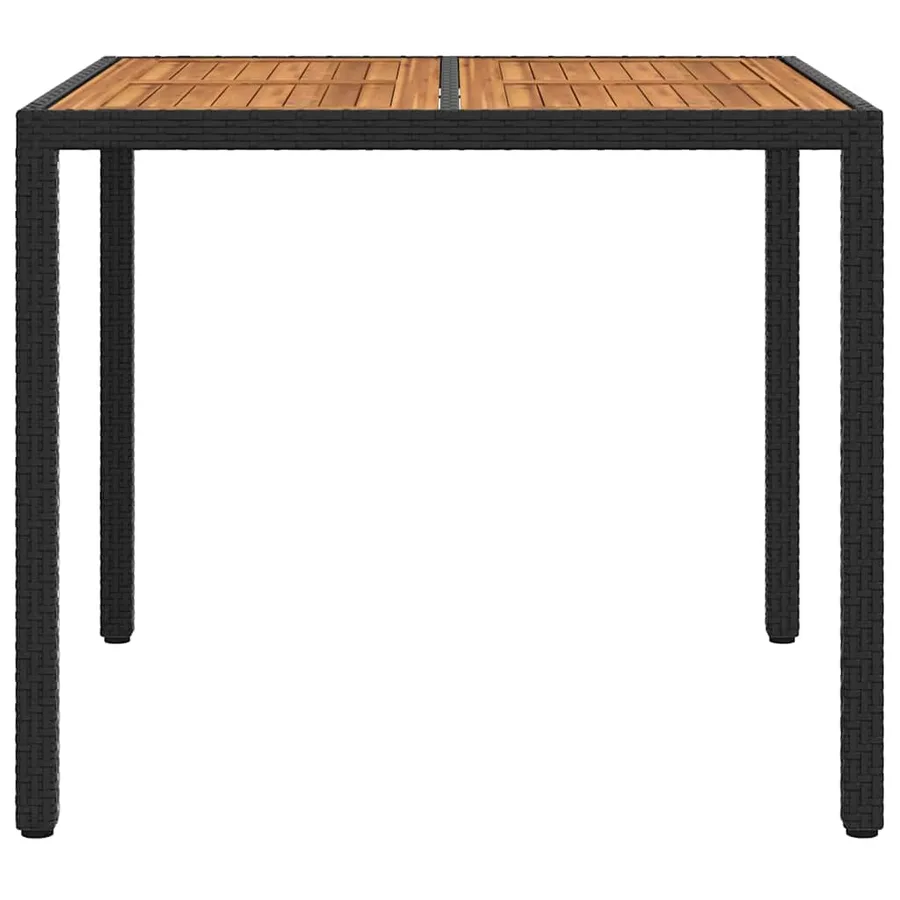 Table de Jardin Noir 90 x 90 x 75 cm polyrotin - 3