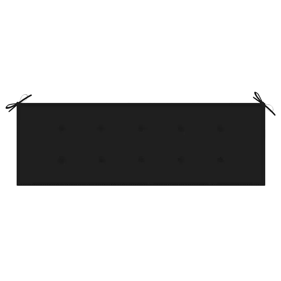 Banc de jardin empilable et coussin 159 cm Bois de teck massif - 5