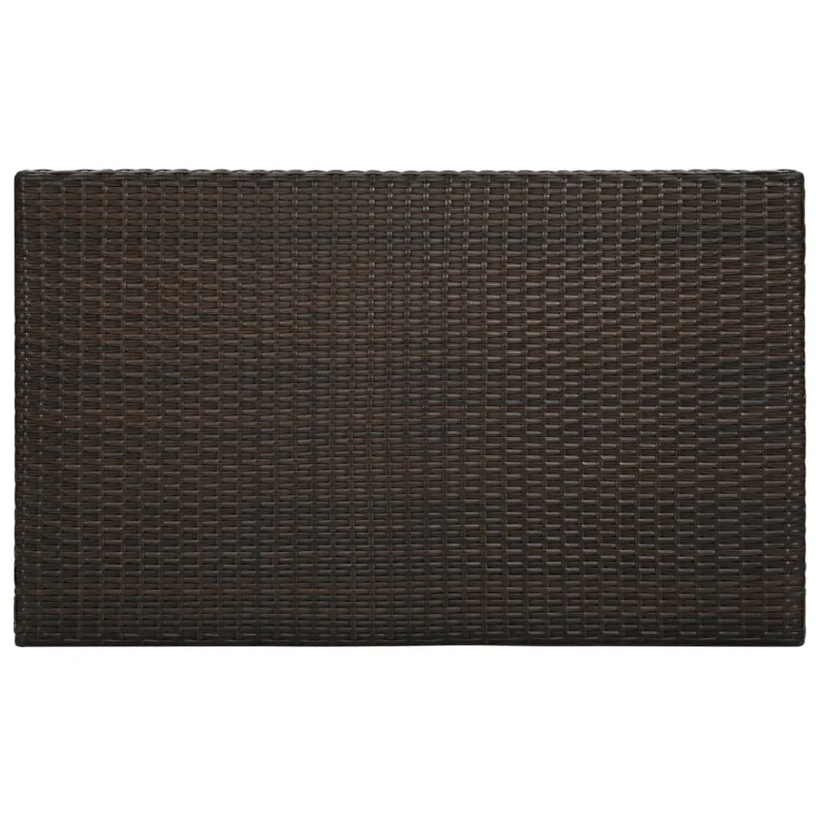 Ensemble de bar de jardin 7 pcs coussins Résine tressée Marron - 11