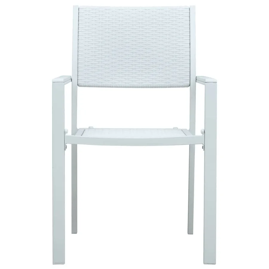 Ensemble à manger de jardin 5 pcs Blanc - 5