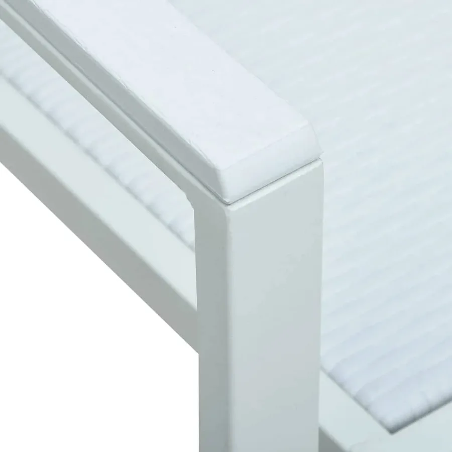 Ensemble à manger de jardin 5 pcs Blanc - 9