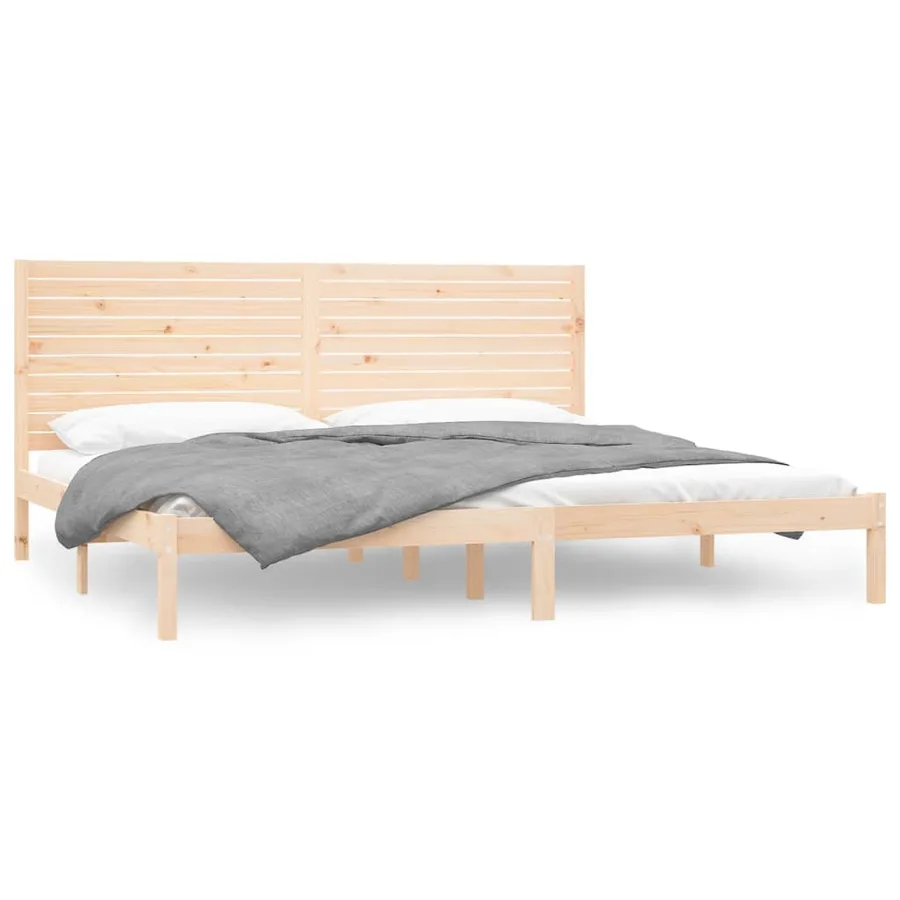 Cadre de lit sans matelas 200x200 cm bois massif - 2