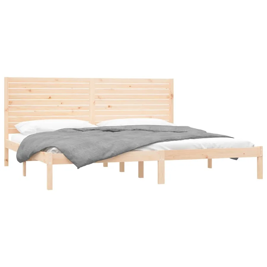 Cadre de lit sans matelas 200x200 cm bois massif - 3