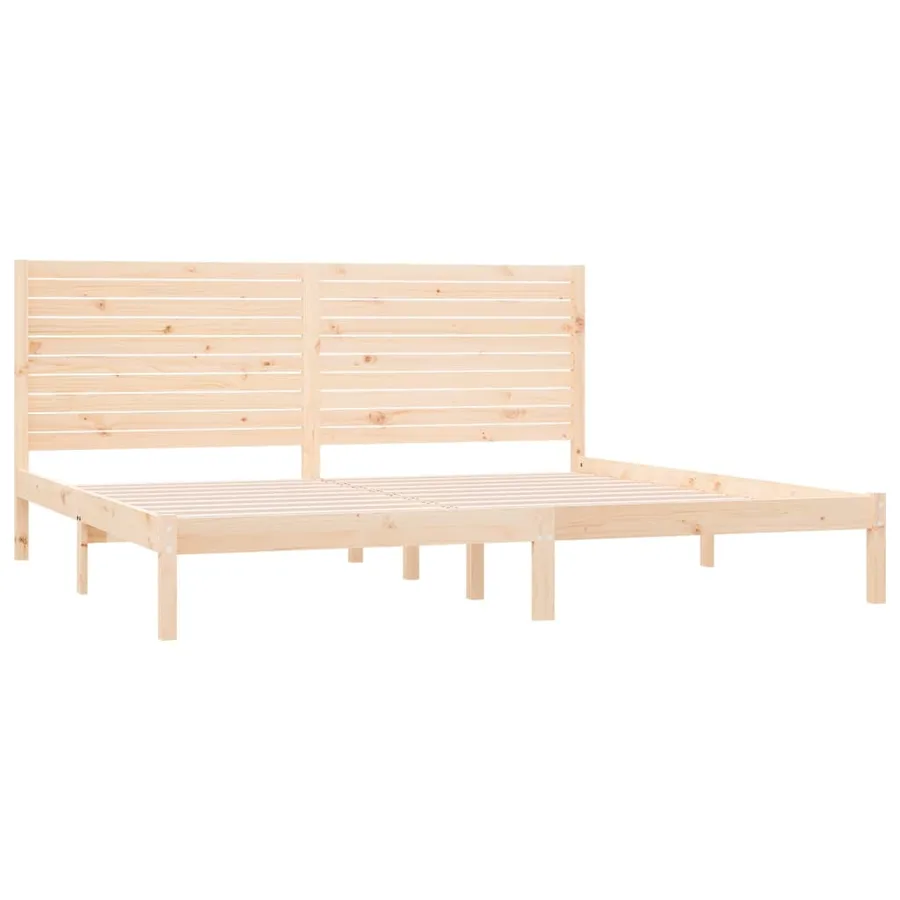 Cadre de lit sans matelas 200x200 cm bois massif - 4