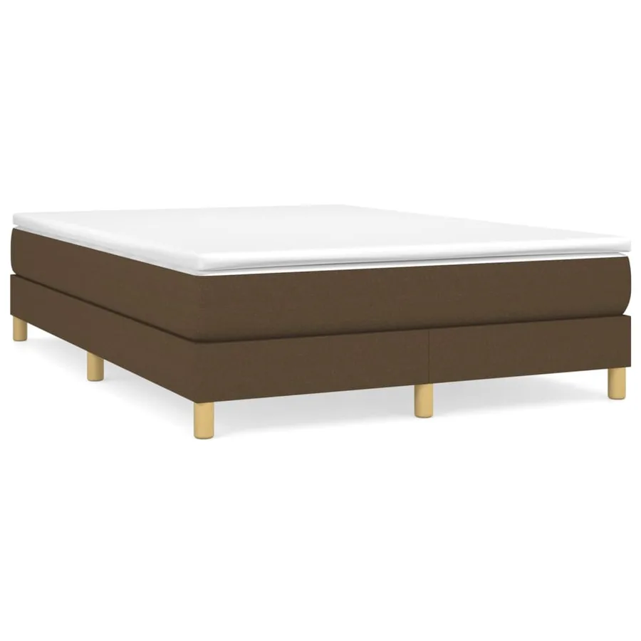 Sommier à lattes de lit avec matelas Marron foncé 140x200 cm - 2