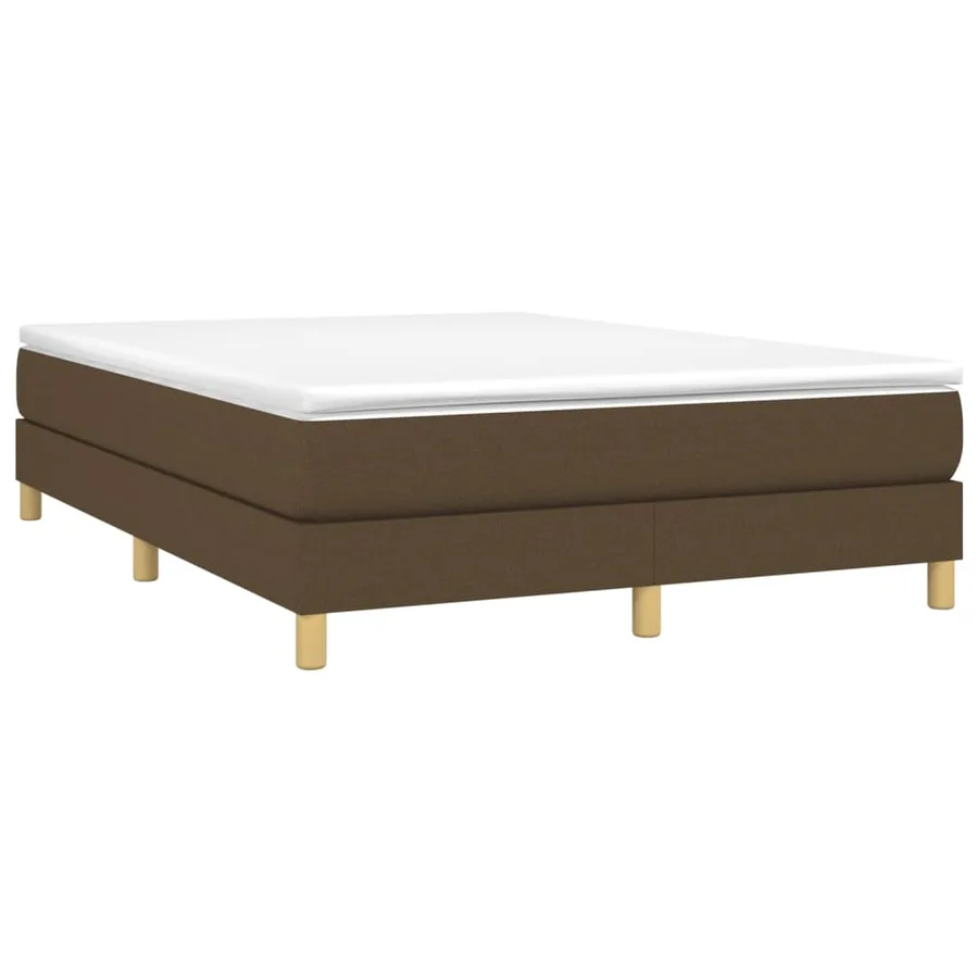 Sommier à lattes de lit avec matelas Marron foncé 140x200 cm - 3